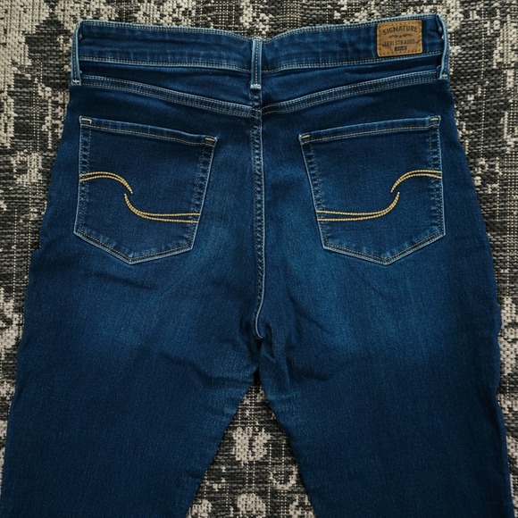 Signature Levi Strauss Women's Skinny Jeans Dark Wash Mid Rise Stretch Denim 12M - Picture 5 of 12